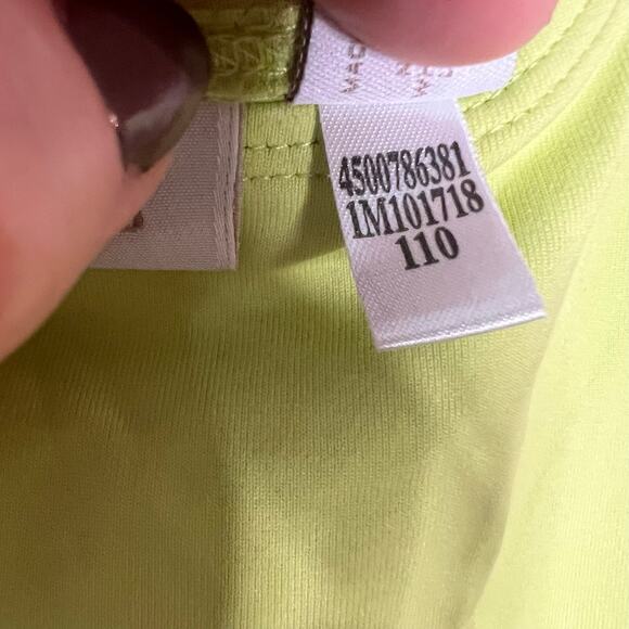 Chico's womens size 1 Medium/8 neon green adjustable tank top - Picture 4 of 5